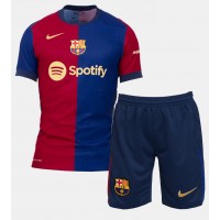 Fotbalové Dres Barcelona Frenkie de Jong #21 Dětské Domácí 2024-25 Krátký Rukáv (+ trenýrky)